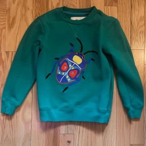 Mini Boden green beetle 🪲 sweater size 7-8